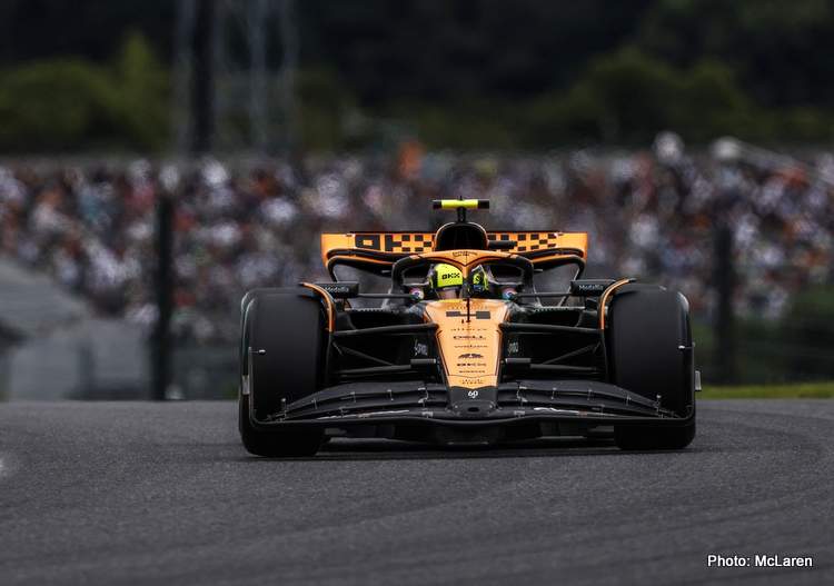 NORRIS É NOVAMENTE O GATO DA MCLAREN ENTRE OS POMBOS