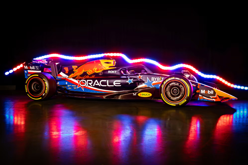 Red Bull revela pintura com estrelas e listras desenhada por fãs para o Grande Prêmio dos Estados Unidos