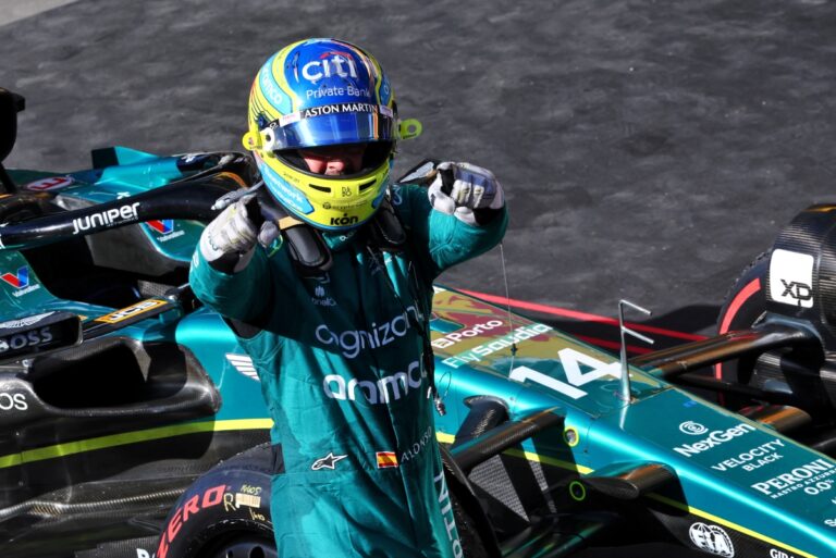 Alonso achou que o pódio do Brasil ‘desapareceu’ quando Perez passou