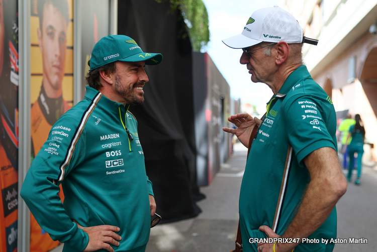 Alonso destaca aprendizado com Adrian Newey na Aston Martin