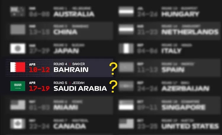 A Formula 1 está monitorando de perto quatro Grandes Prêmios no Oriente Médio à medida que aumentam as tensões entre Estados Unidos, Israel e Irã, com as etapas do Grande Prêmio do Bahrein e do Grande Prêmio da Arábia Saudita surgindo como as preocupações mais imediatas no calendário de 2026.