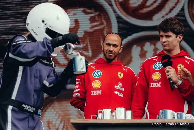 “Ferrari segue para o fim de semana de Sprint do GP de Miami esperando que atualizações alcancem a Mercedes.”