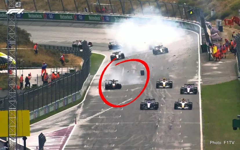 “Max Verstappen após forte acidente no Grande Prêmio da Holanda: Foi um impacto razoável, mas não tão ruim.”