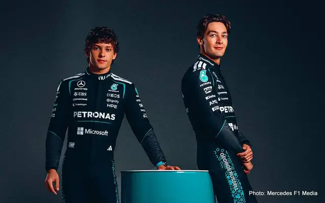 Toto Wolff sobre os companheiros de equipe na Mercedes, George Russell e Kimi Antonelli: Que vença o melhor!